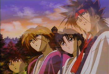 Kenshin,Kaoru,Yahiko,Sano